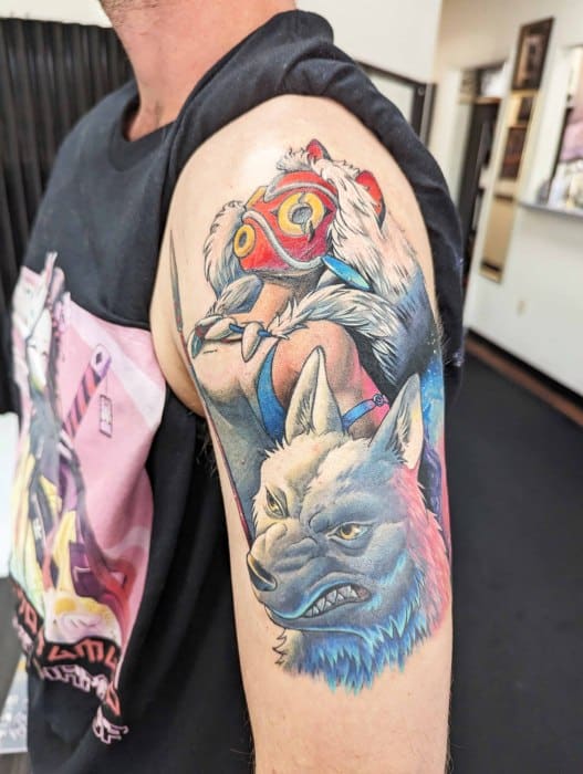princess monoke half sleeve