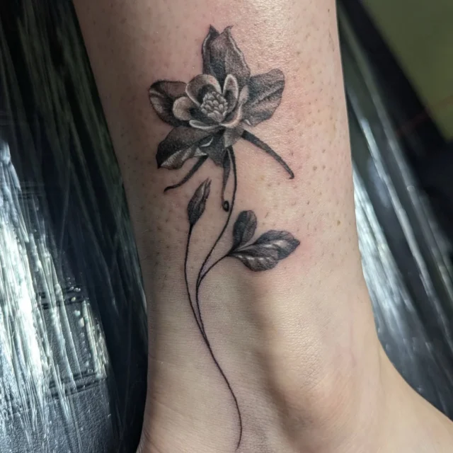 Classically Columbine.

Done at Art In Motion Tattoos 
Colorado Springs CO
.
#tattoo #blackandgrayrealism #blackandgreytattoo #grayscaletattoo #floraltattoo #flowertattoo #columbineflower #columbinetattoo #finelinetattooartist #coloradotattooers #coloradotattooartist #coloradotattooshop