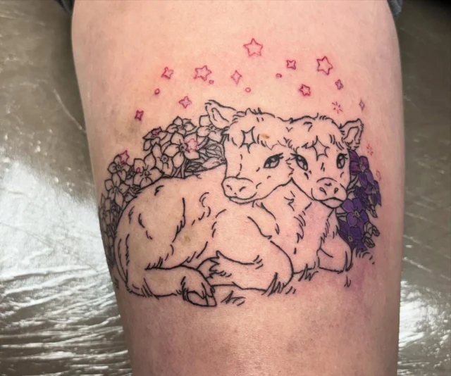 A work in progress of a cute two headed calf based on a poem if you’re familiar with it. This is probably one of my favorites I’ve done so far!

#tattoo #tattooapprentice #tattoos #art #artist #tattooartistoninstagram #cutetattoo